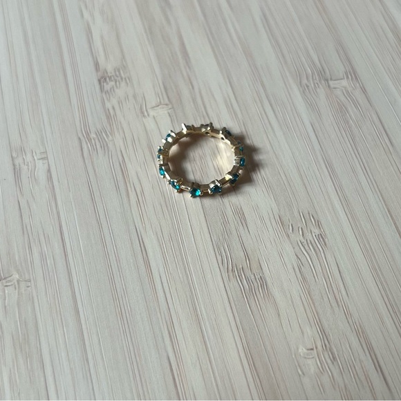 Anthropologie Ring Gold and Blue Stones size 6 - Picture 6 of 6